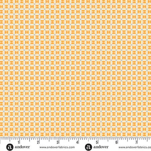 Pumpkin Licorice by Andover Fabrics Triangle Checkerboard Whipped Cream