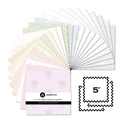 Simply Light - 5 Inch Square - 42 Cuts Each