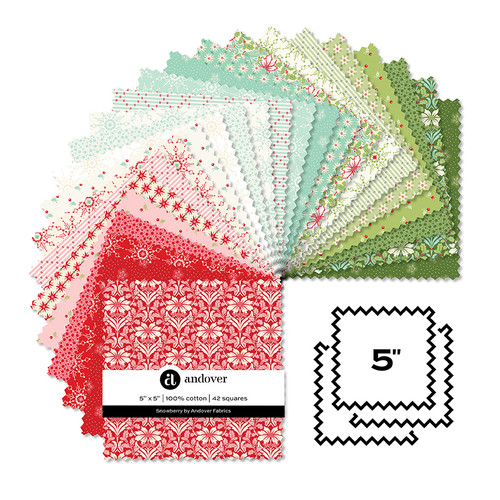 Snowberry - 5 Inch Square - 42 Cuts Each