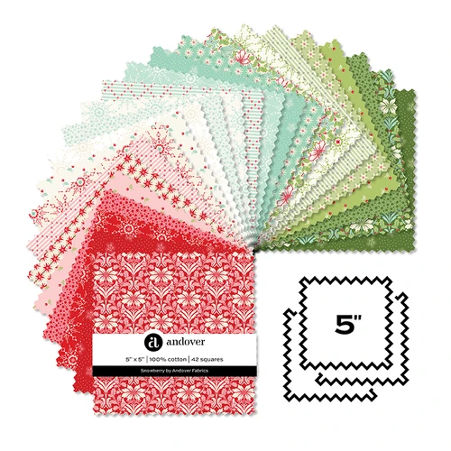 Snowberry - 5 Inch Square - 42 Cuts Each