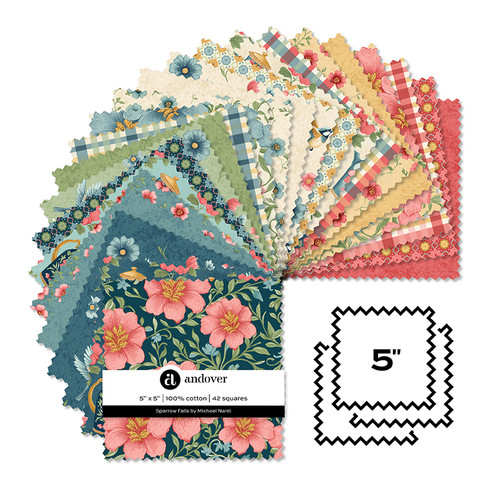 Sparrow Falls - 5 Inch Square - 42 Cuts Each