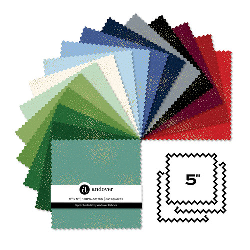 Spritz Metallic - 5 Inch Square - 42 Cuts Each