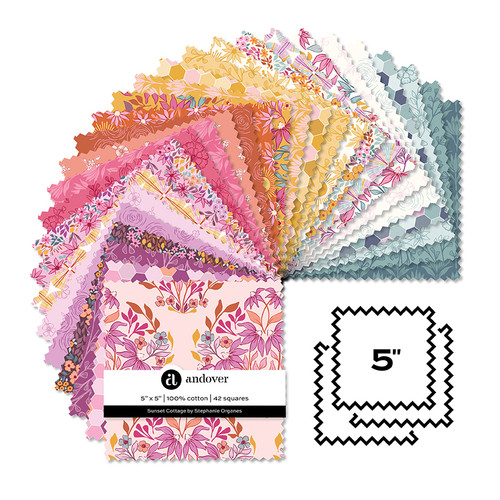 Sunset Cottage - 5 Inch Square - 42 Cuts Each