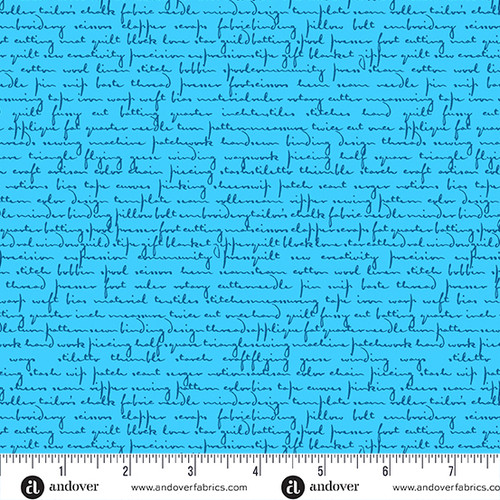 Scrawl by Giucy Giuce Quilty Words Blue Howlite