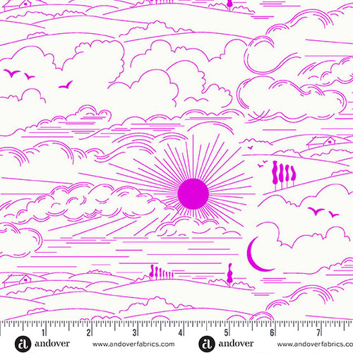 Sun Print Whisper by Alison Glass Dwell Magenta