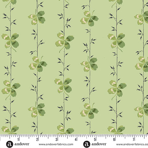 Little Clover by Andover Fabrics Clover Stripe Green