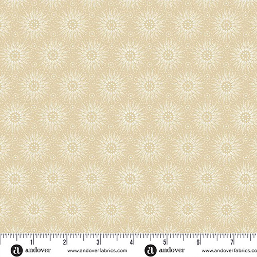 Latte by Andover Fabrics Cream Sun Burst