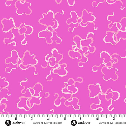 Heart Nouveau by Eye Candy Quilts Curlicue Bows Pink
