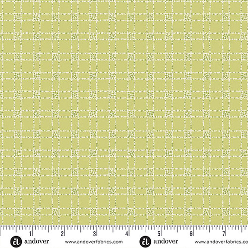Green Leaves by Andover Fabrics Tartan Verdigris