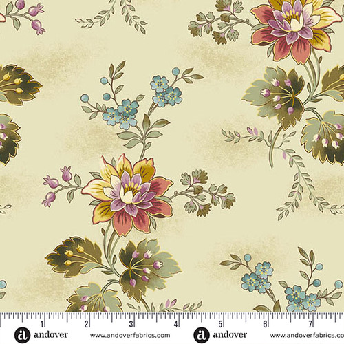 Dahlia by Laundry Basket Quilts Cardinal Flower Dawn