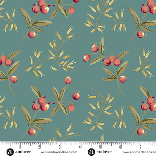 Dahlia by Laundry Basket Quilts Coralberry Sage