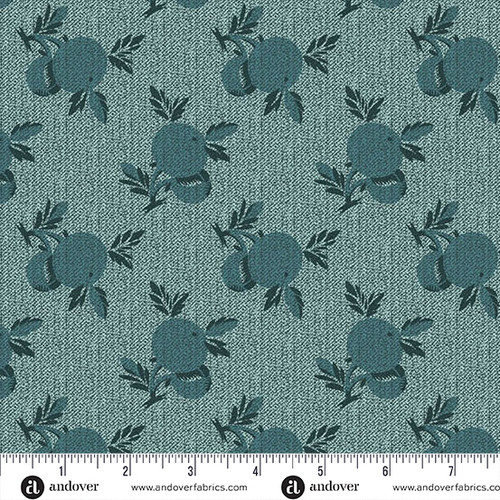 Dahlia by Laundry Basket Quilts Crab Apple Denim