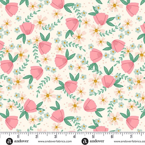 Bloom and Sew by Amy Latta Blooming Bouquet Cream