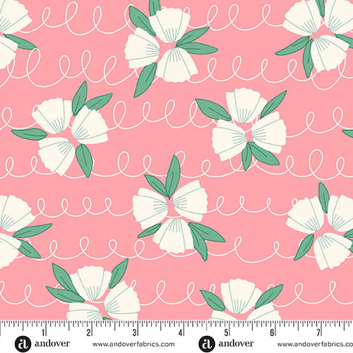 Bloom and Sew by Amy Latta Tulip Trios Salmon