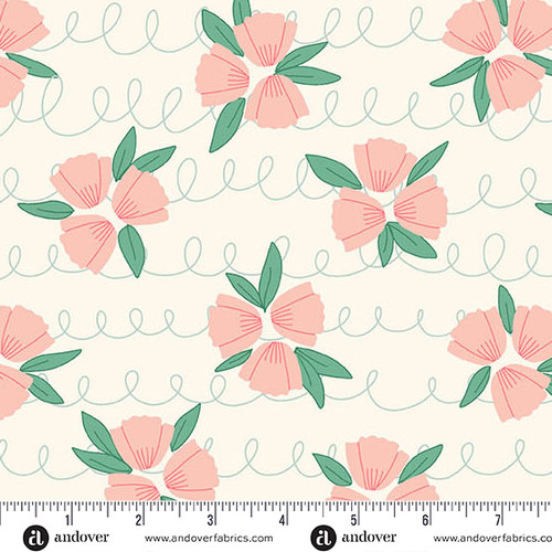 Bloom and Sew by Amy Latta Tulip Trios Cream