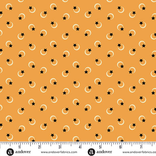 Midnight Moon by Andover Fabrics Celestial Pumpkin