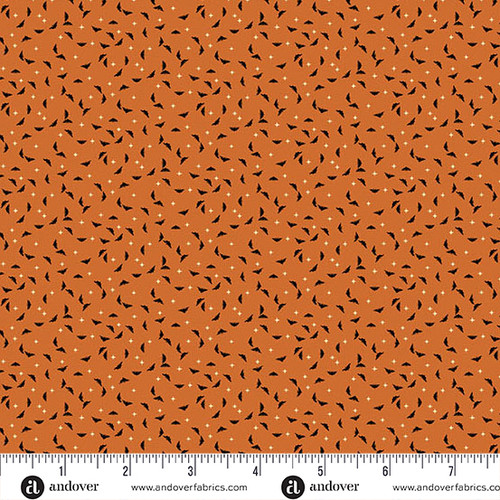 Midnight Moon by Andover Fabrics Bats Pumpkin