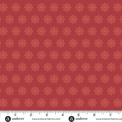 Petals and Stitches by Stephanie Organes Tiled Dresden Dark Amber