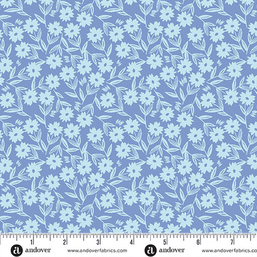 Petals and Stitches by Stephanie Organes Sunshine Blooms Denim