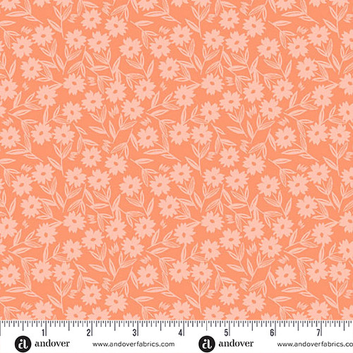 Petals and Stitches by Stephanie Organes Sunshine Blooms Coral