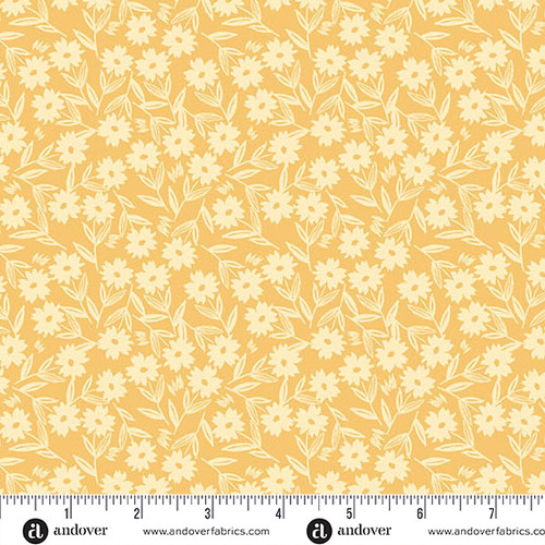 Petals and Stitches by Stephanie Organes Sunshine Blooms Golden Yellow