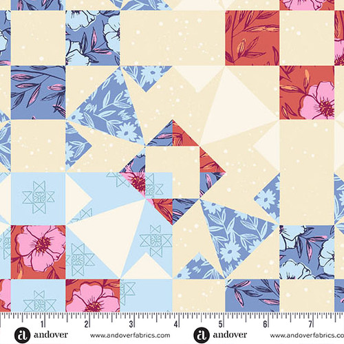 Petals and Stitches by Stephanie Organes Garden Blocks Denim