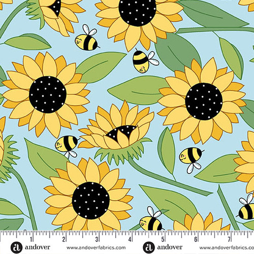 Sunny Honey by Amy Latta Blooms Abuzz Blue