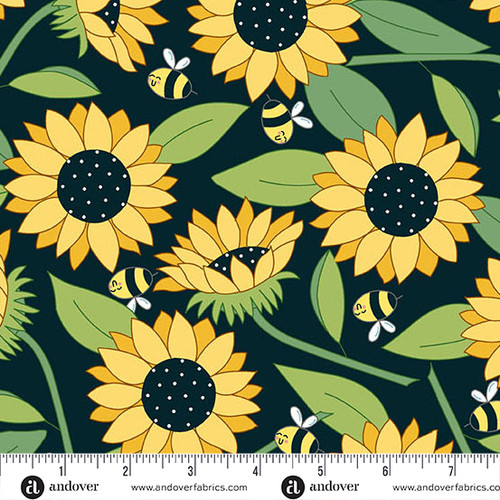 Sunny Honey by Amy Latta Blooms Abuzz Black