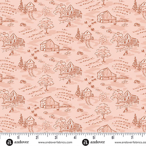 Heartland by Judy Jarvi Little Toile Peachy