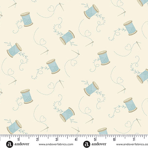 Sewing Bird by Laundry Basket Quilts Needle and Thread Cotton