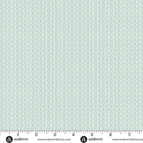 Sewing Bird by Laundry Basket Quilts Chevron Seafoam