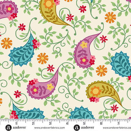 Whimsy by Kim Schaefer Grand Paisley Cream