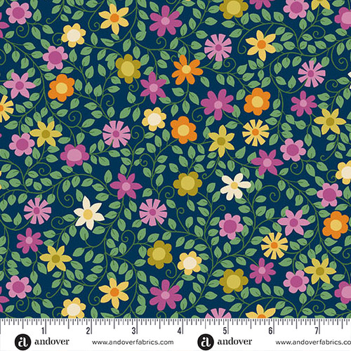 Whimsy by Kim Schaefer Secret Garden Navy