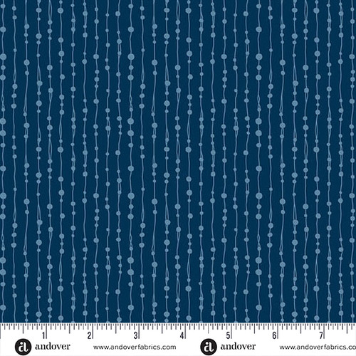 Whimsy by Kim Schaefer Beaded Curtain Navy