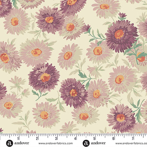 Chrysanthemum by Laundry Basket Quilts Chrysanthemum Lilac