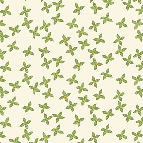 Bird Humbug by Andover Fabrics Poinsettia Foliage