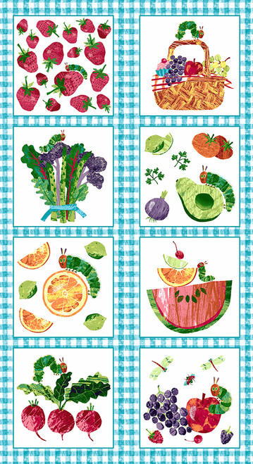 The Very Hungry Caterpillar - Picnic by Eric Carle Picnic Panel Teal