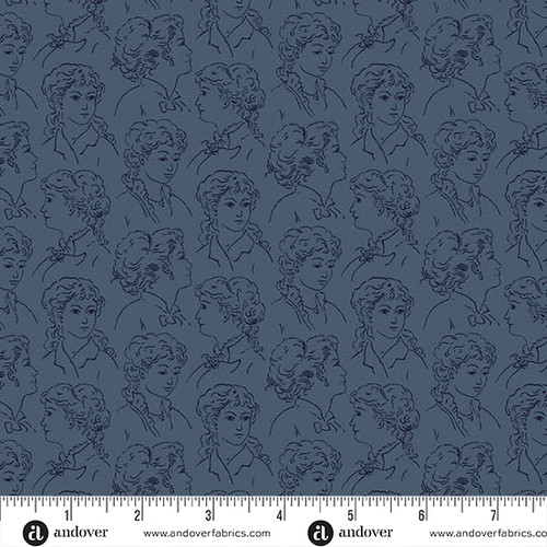 Fredericksburg Revisited by Jo Morton Etched Silhouette Indigo