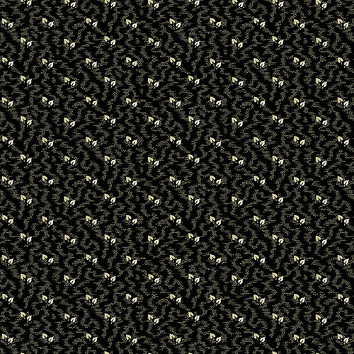 Reminiscence by Andover Fabrics Leaf Ikat Black
