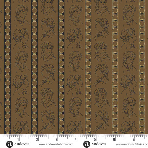 Jamestown by Jo Morton Striped Silhouettes Black Walnut