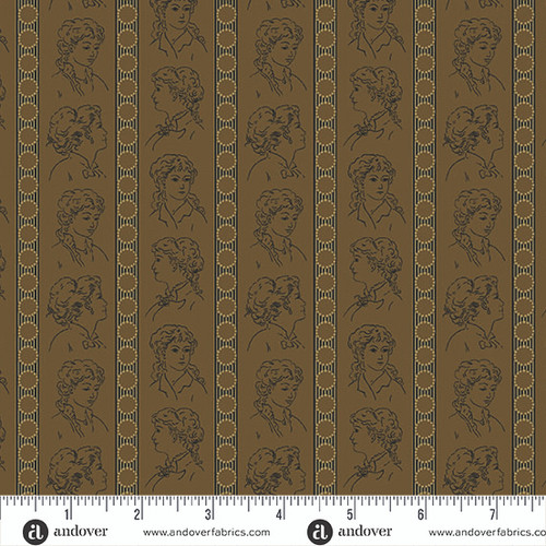 Jamestown by Jo Morton Striped Silhouettes Black Walnut