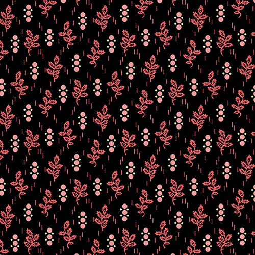 Be Mine by Andover Fabrics Lace Leaf Black