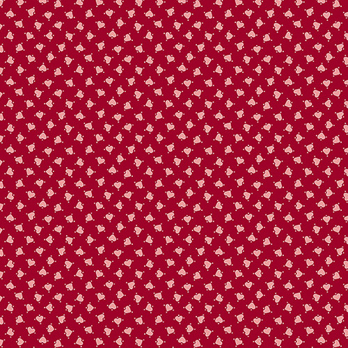 Be Mine by Andover Fabrics Tossed Hearts Red