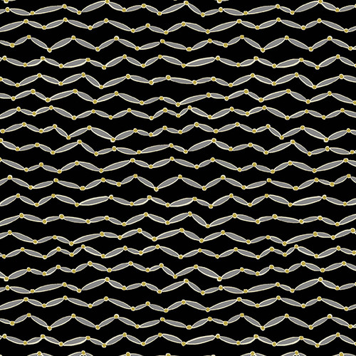 Frond by Andover Fabrics Chain Black