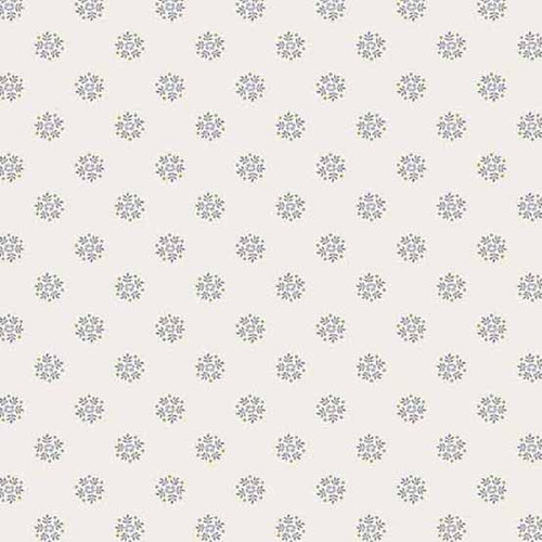 Petit Point by Andover Fabrics Flower Circles Gray