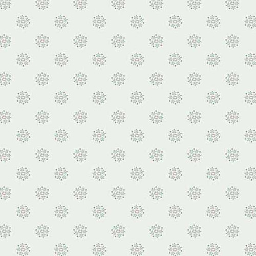 Petit Point by Andover Fabrics Flower Circles Teal