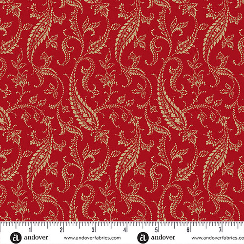 BRIDGEPORT BY JO MORTON Paisley Vines Red