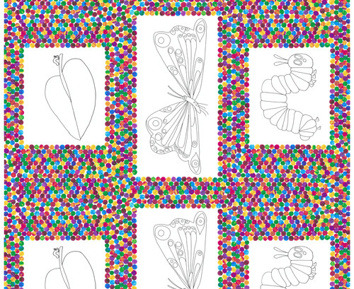 HUNGRY CATERPILLAr COLORING BOOK PANEL