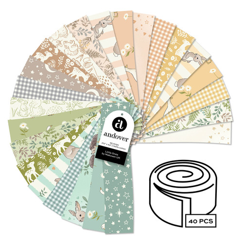 Little Ones by Makower UK - Four 2.5 Inch Strip Rolls