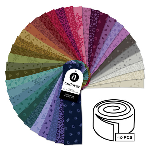Moody Hues - Four 2.5 Inch Strip Rolls - 40 Cuts Each